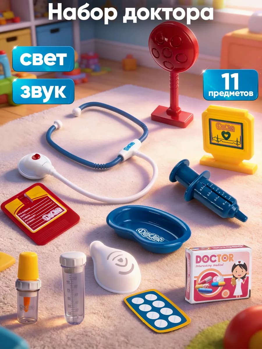 Набор доктора с фонендоскопом