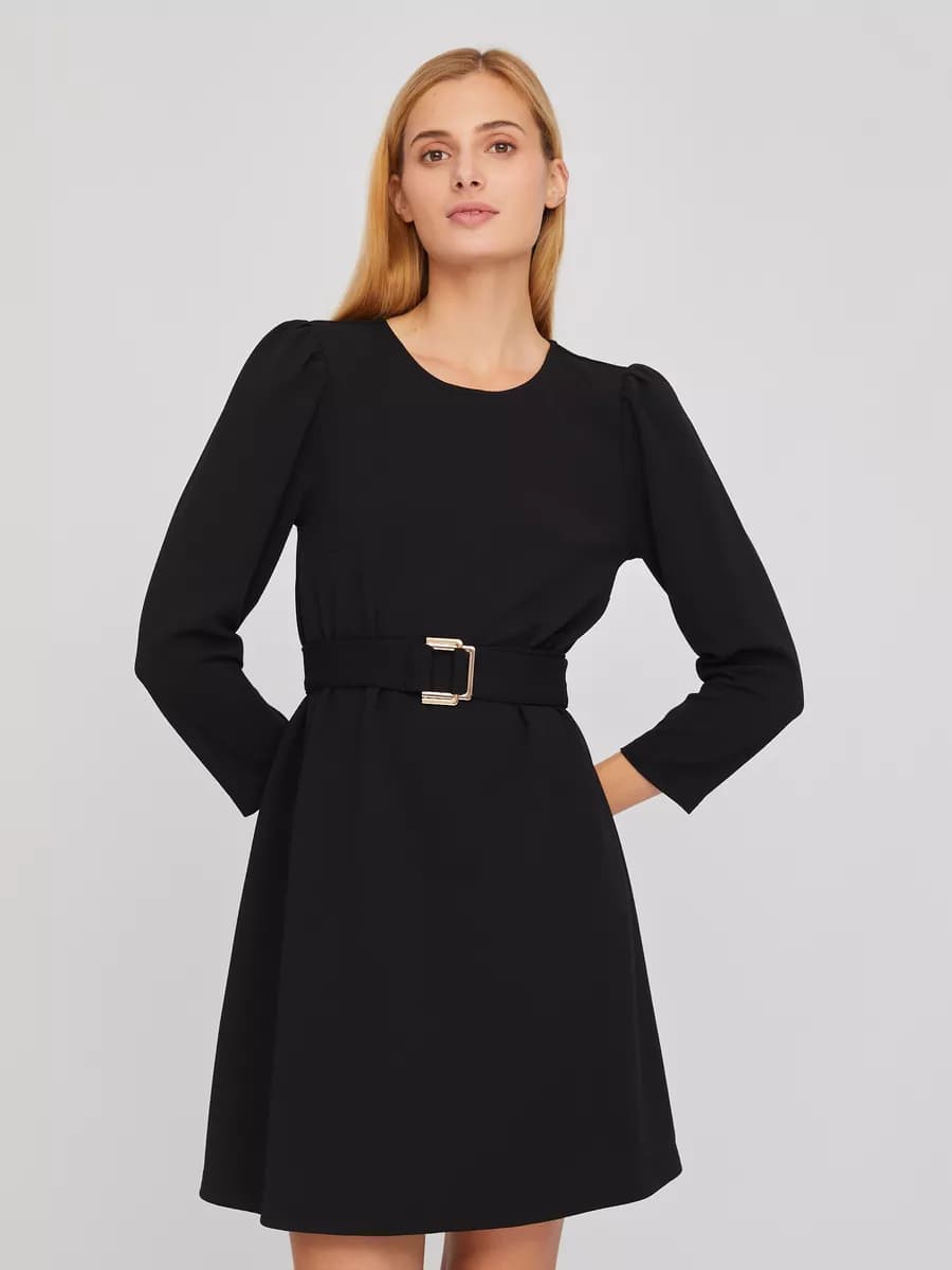 Платье мини с акцентном на талии