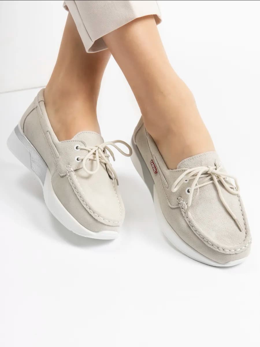 Мокасины женские летние замшевые