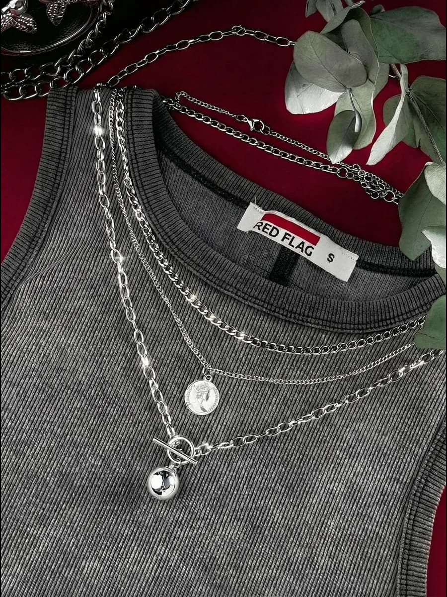 Цепочка на шею бижутерия