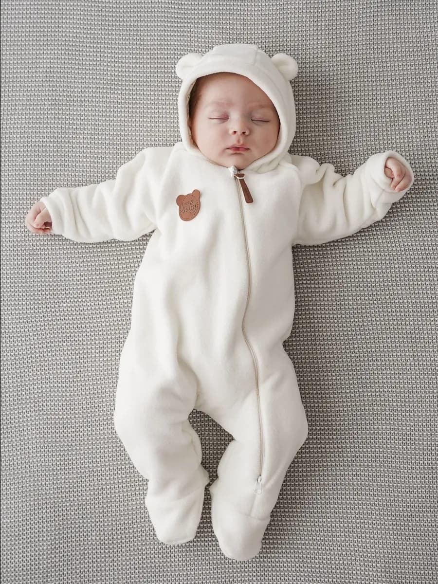 Флисовый комбинезон поддева для новорожденных