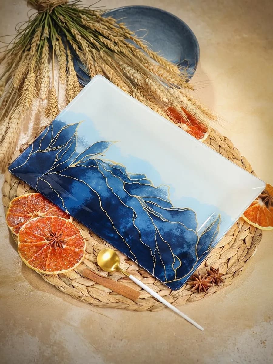 Тарелка десертная, стекло 20х30 см прямоугольная