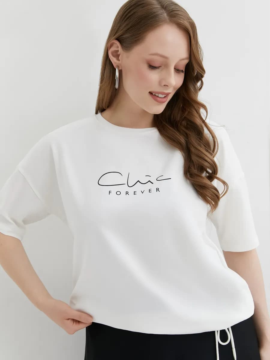 Футболка женская базовая на завязках - фото 1