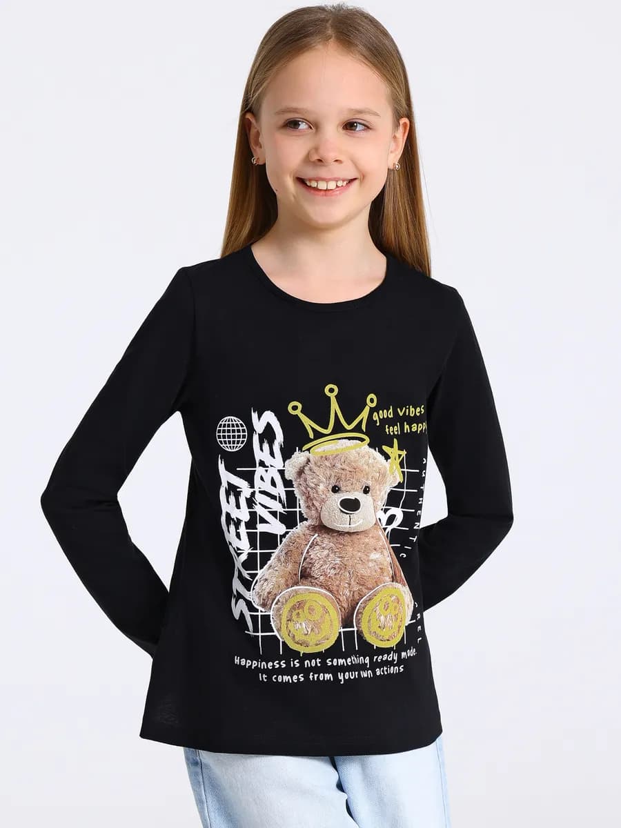 Лонгслив с принтом кофта хлопок 100%