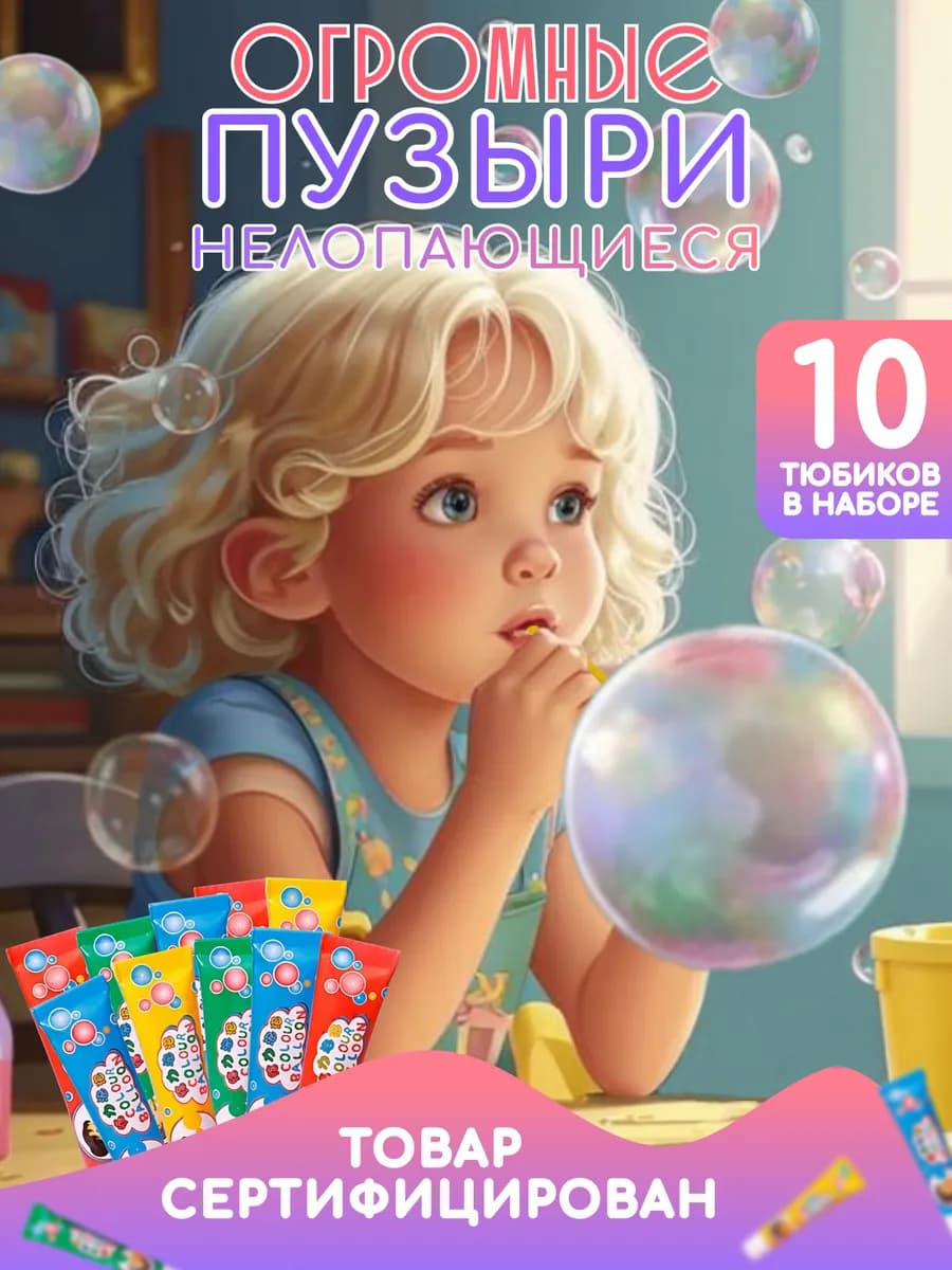 Нелопающиеся пластиковые пузыри разноцветные