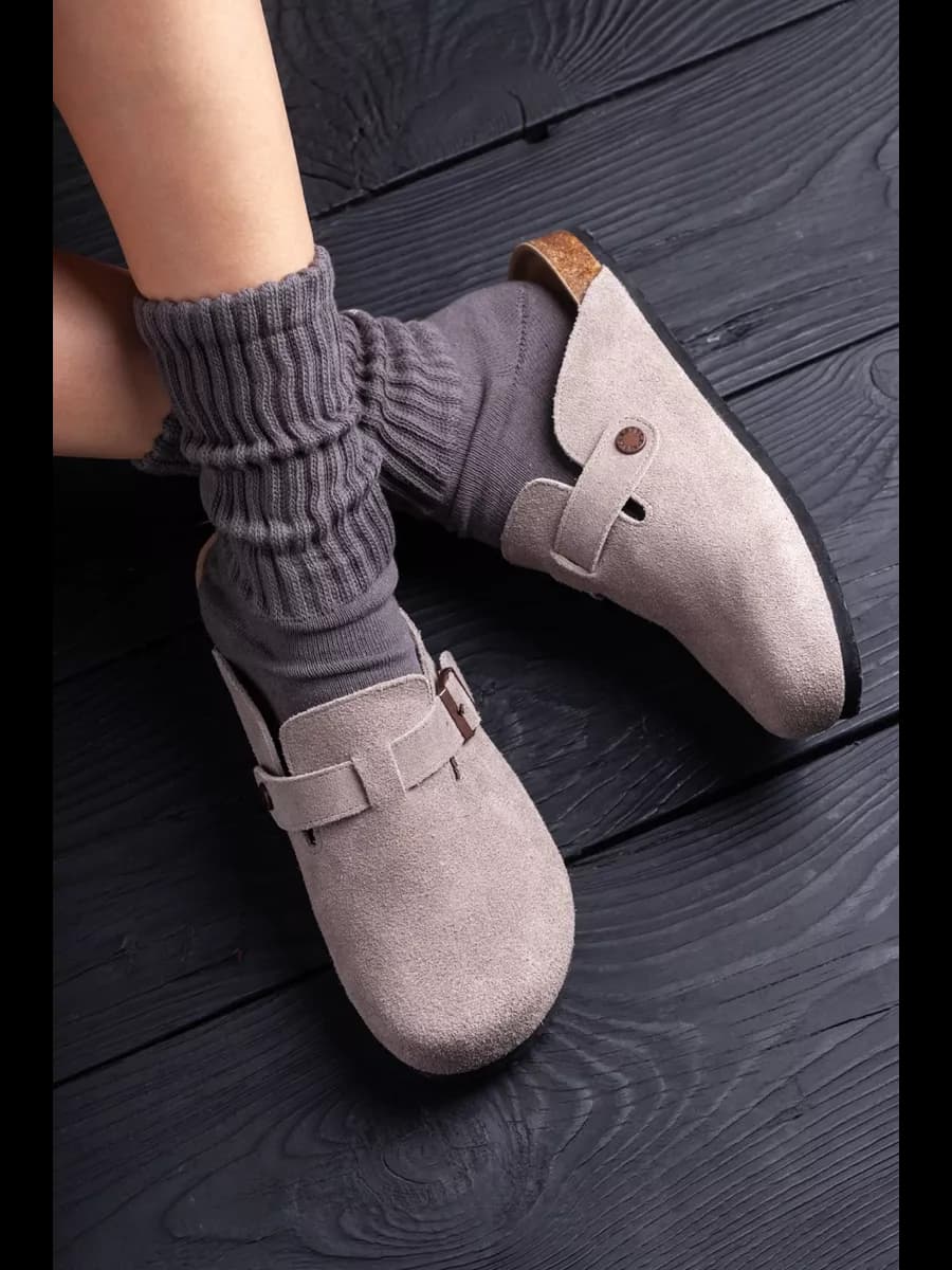 Мюли, сабо из натуральной кожи, Биркенштоки закрытые