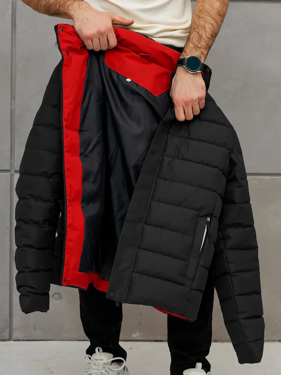 Куртка демисезонная с капюшоном утепленная