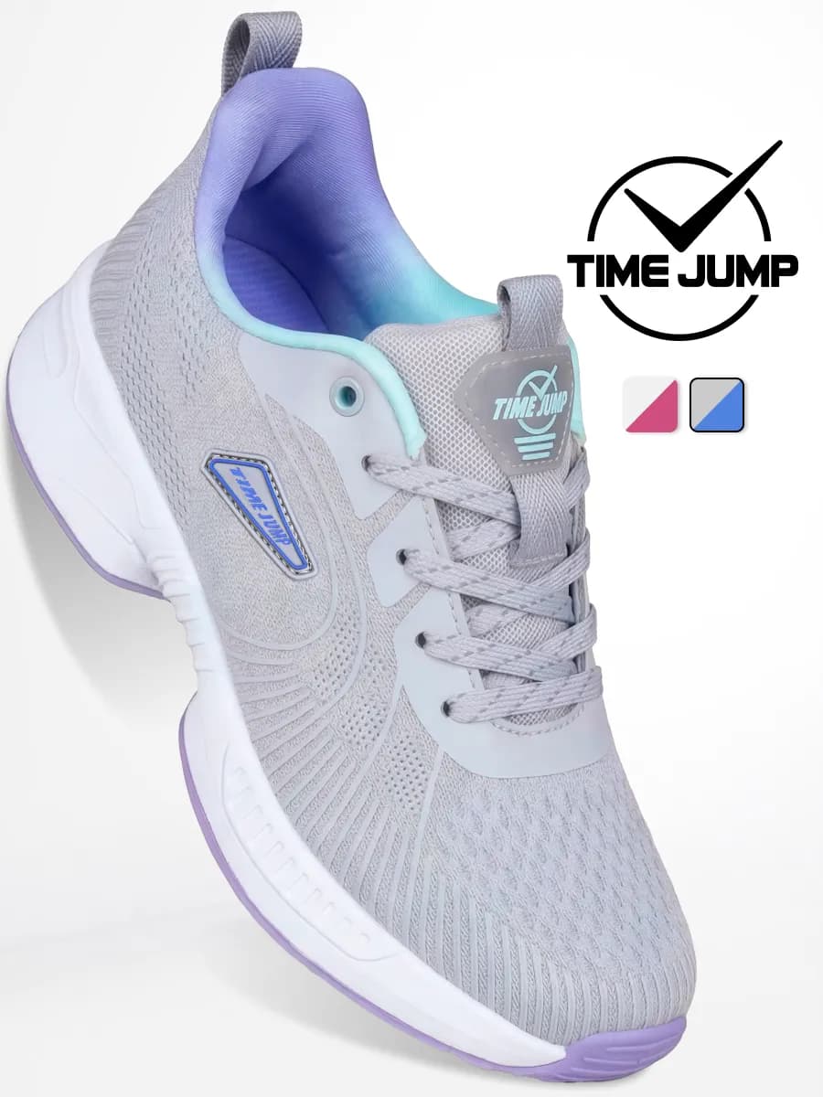 Кроссовки женские серые текстильные для фитнеса