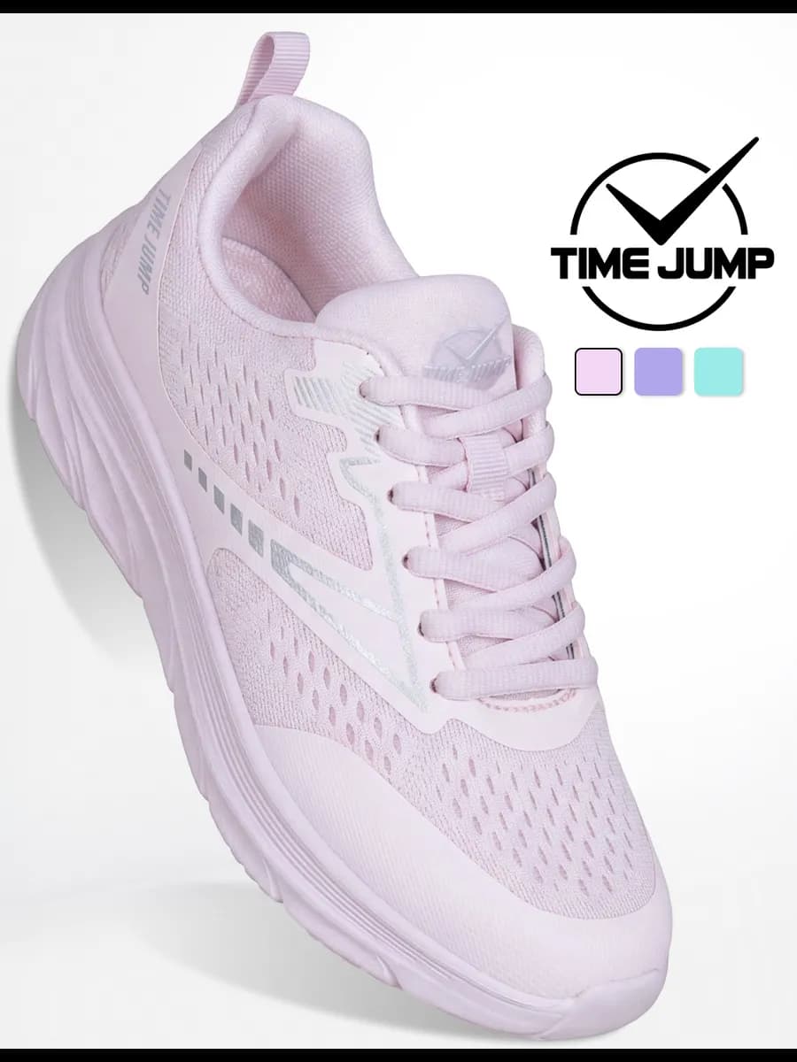 Кроссовки женские розовые текстильные для фитнеса