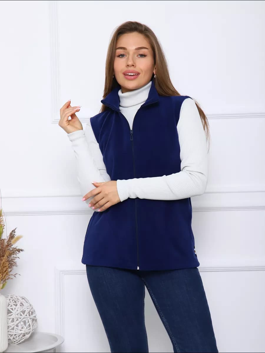 Флисовый жилет теплый на молнии