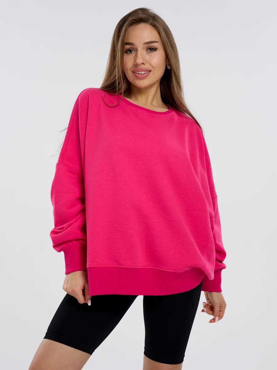 Свитшот оверсайз хлопковый толстовка без начеса