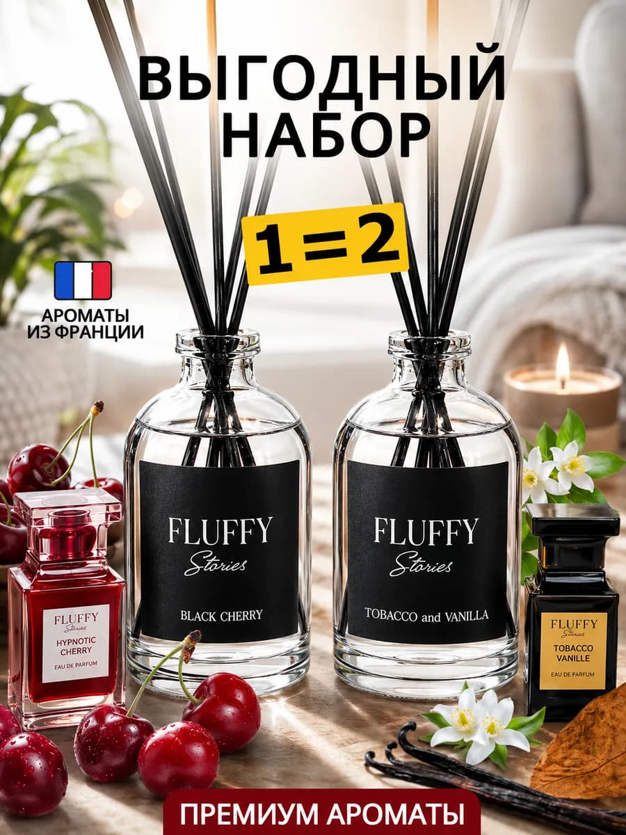 Диффузор для дома с палочками парфюмированный набор 2 шт