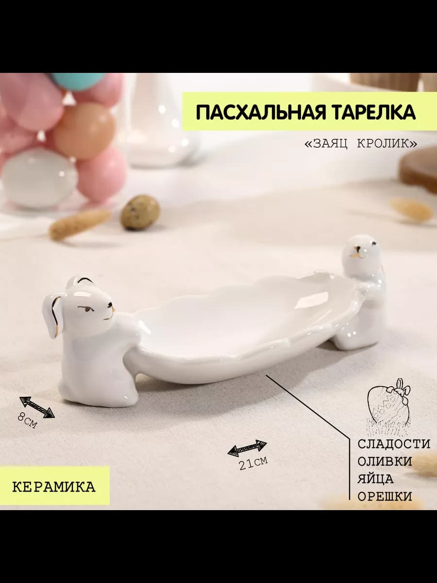 Пасхальный декор на стол Тарелка
