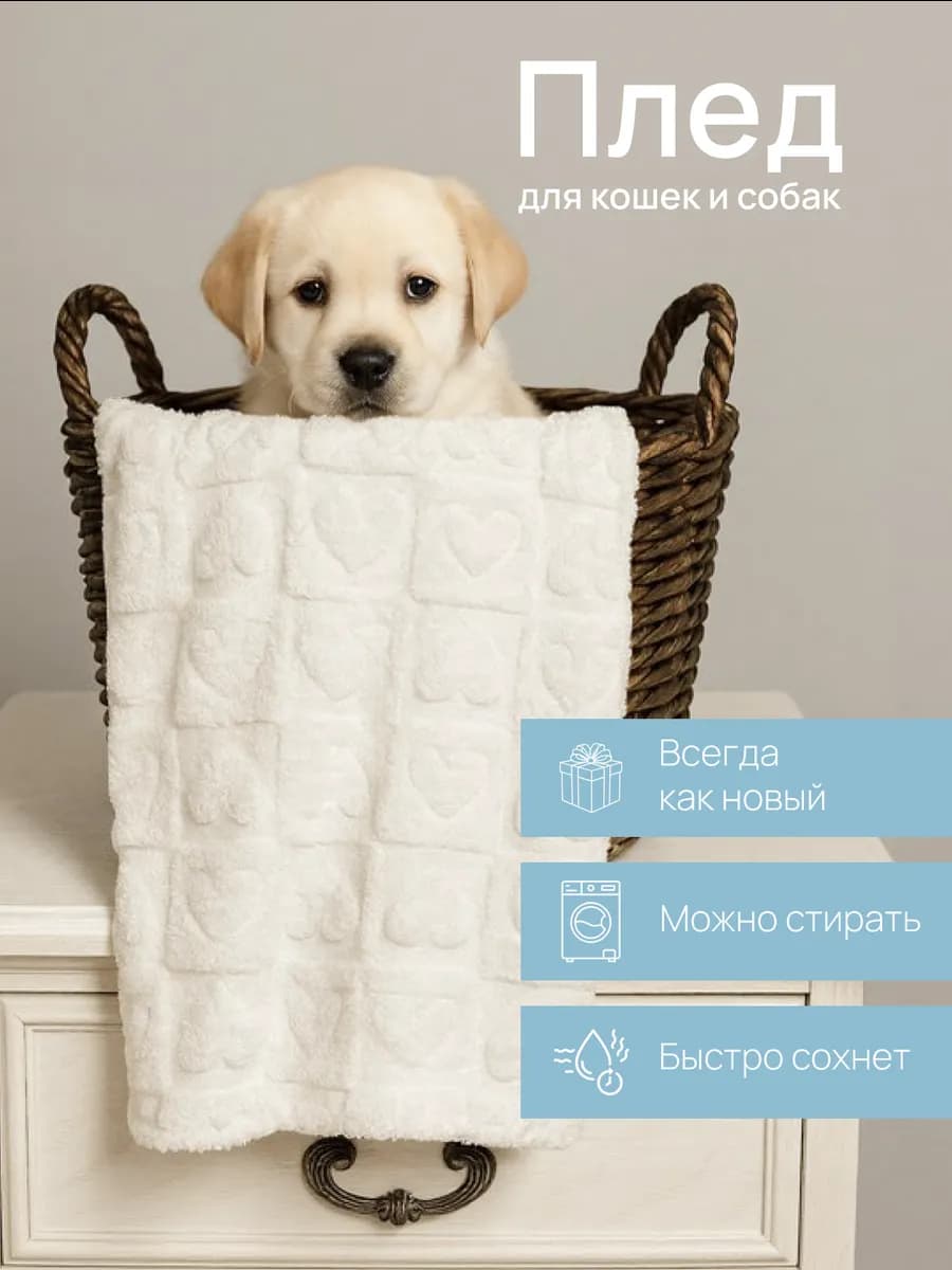 Плед для кошек и собак 75х100 см