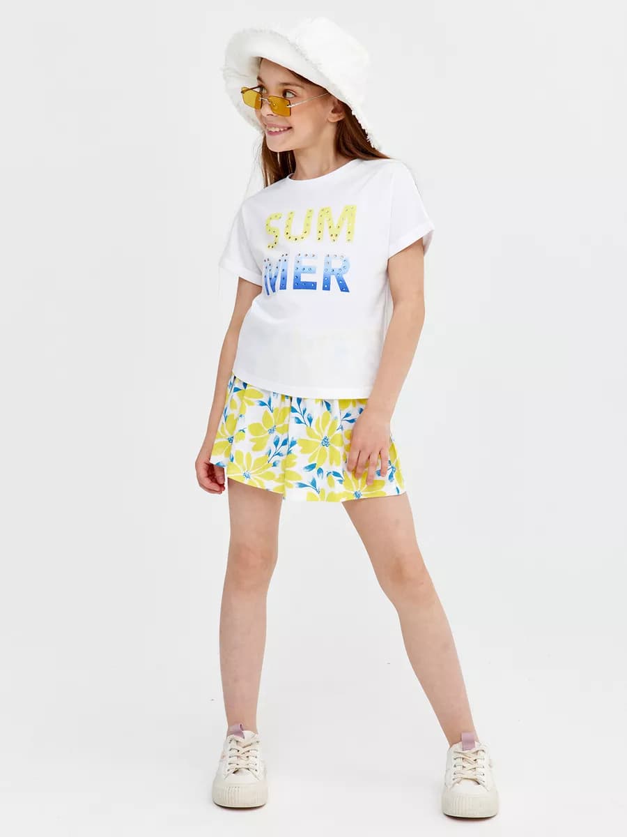 Костюм трикотажный летний с шортами и футболкой