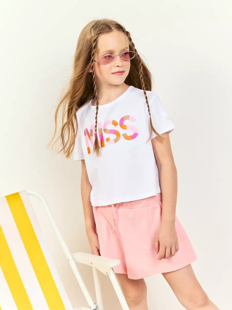 Костюм трикотажный летний с шортами и футболкой