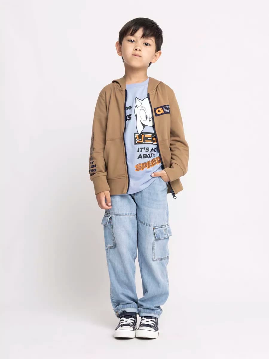 Джинсы карго свободные со средней посадкой