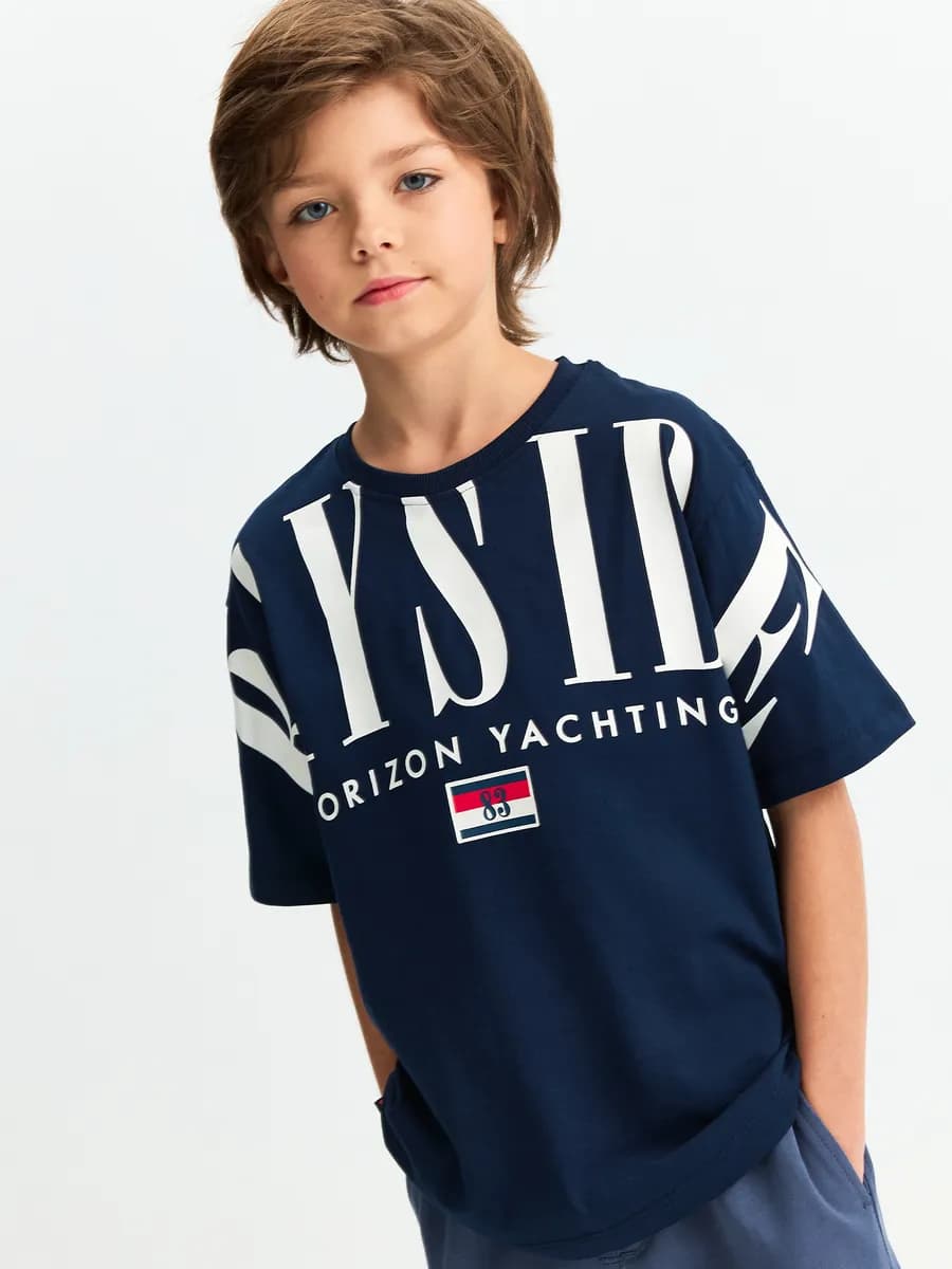 Футболка базовая с принтом оверсайз