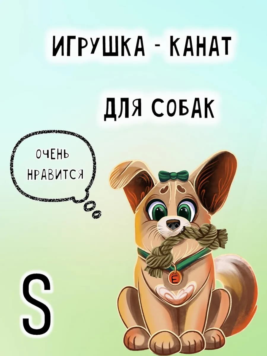Игрушка для собак Канат из кокосового волокна S