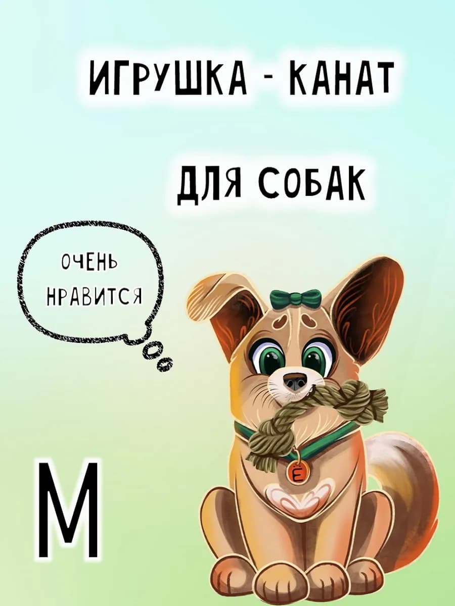 Игрушка для собак Канат из кокосового волокна M