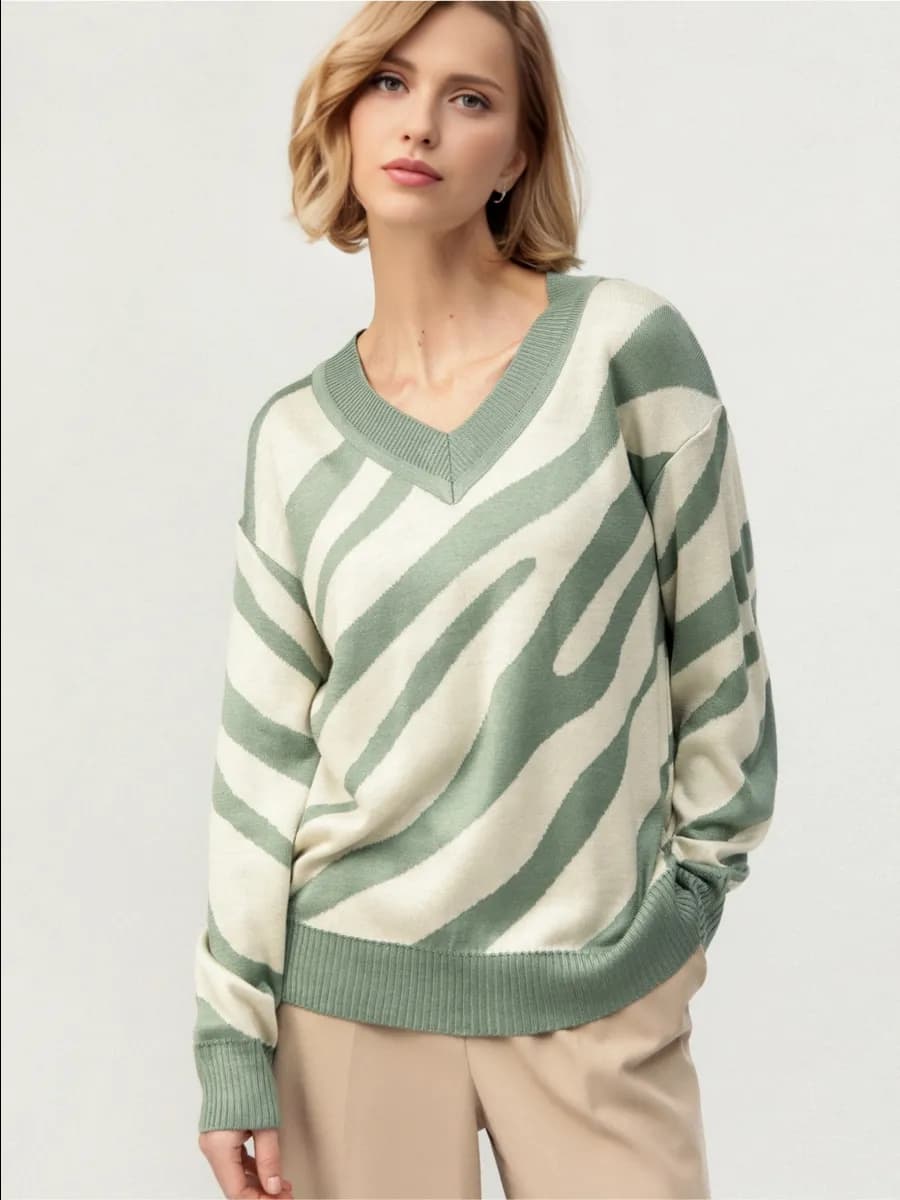 Джемпер теплый зимний удлиненный оверсайз