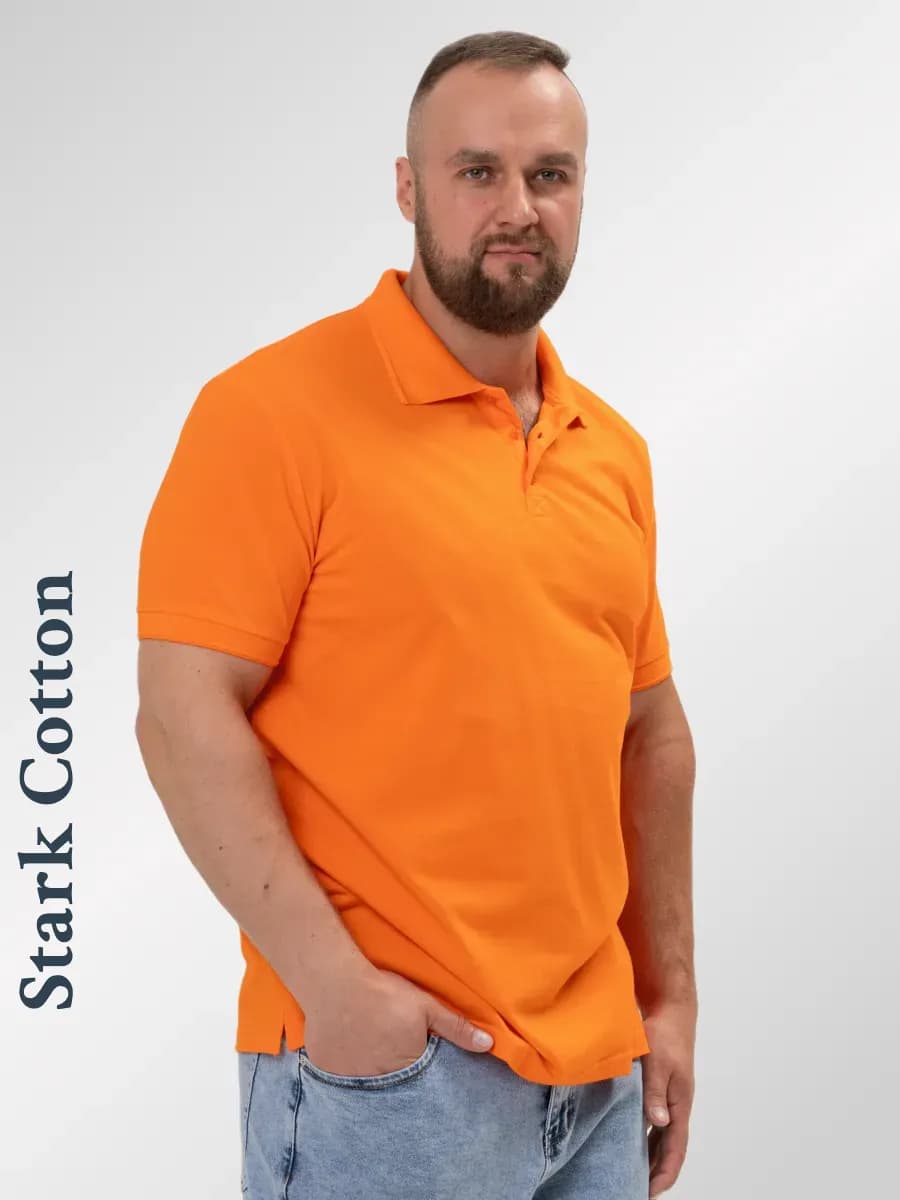 Футболка поло больших размеров с коротким рукавом