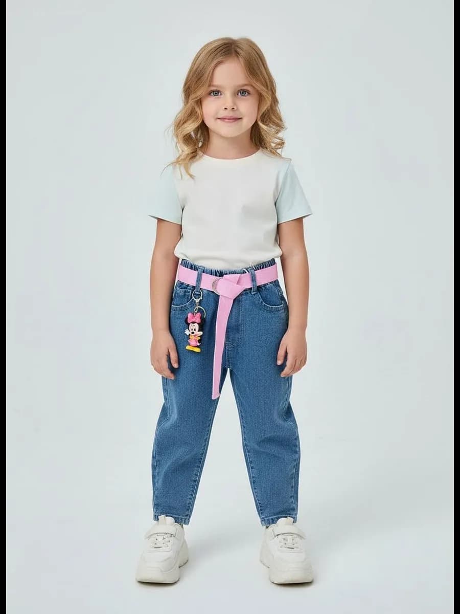 Джинсы мом на резинке для детей