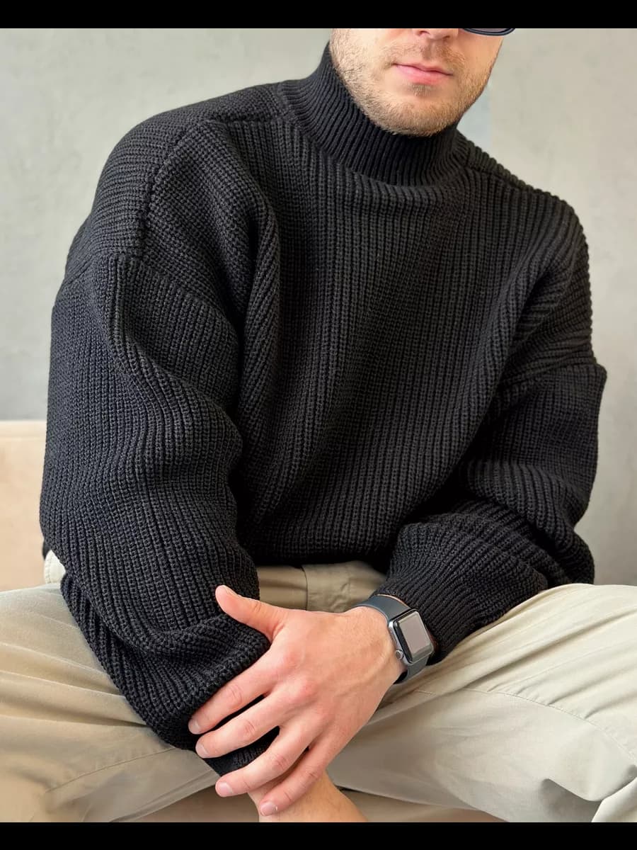 Свитер вязаный - фото 1