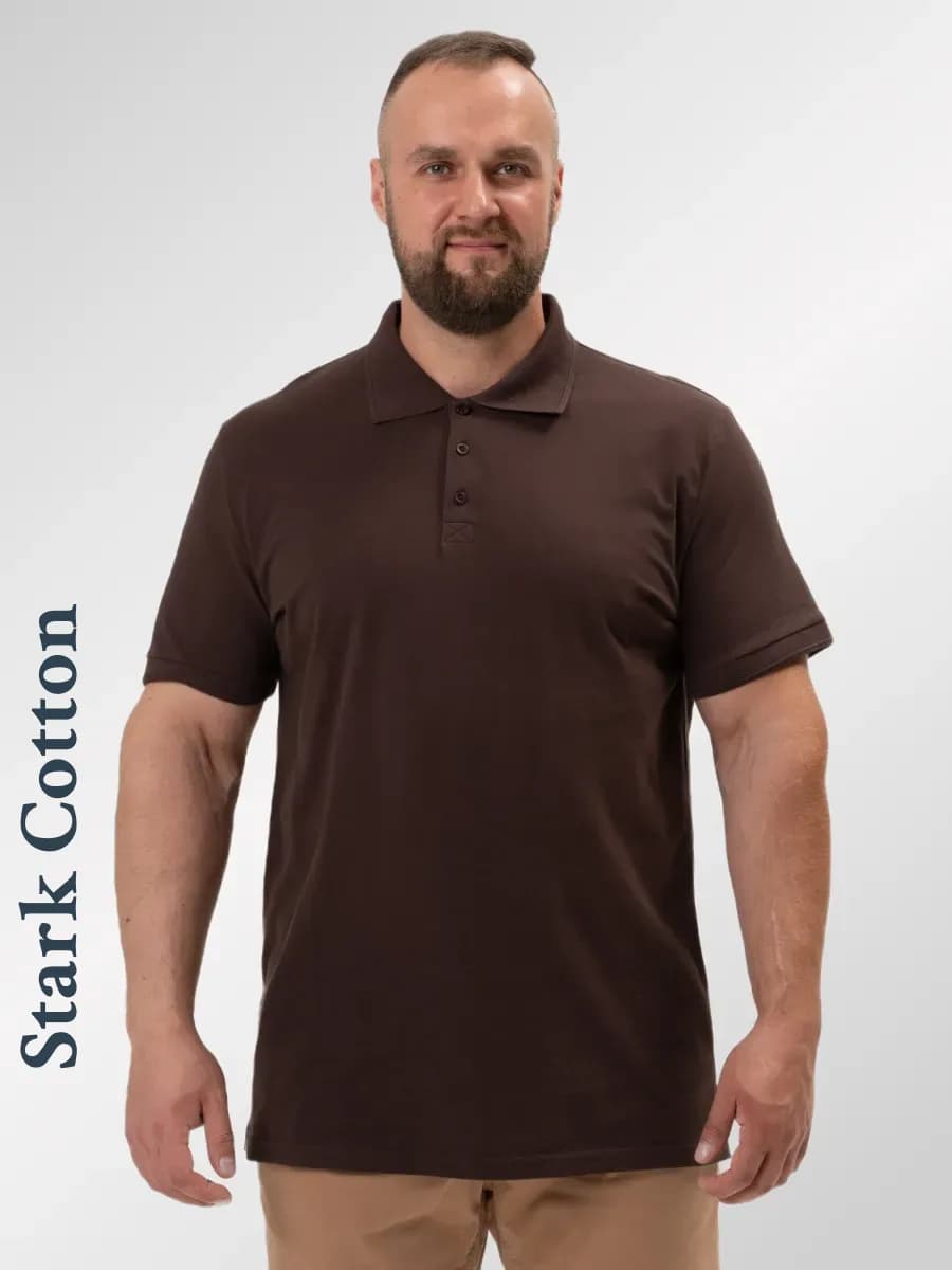 Футболка поло больших размеров с коротким рукавом