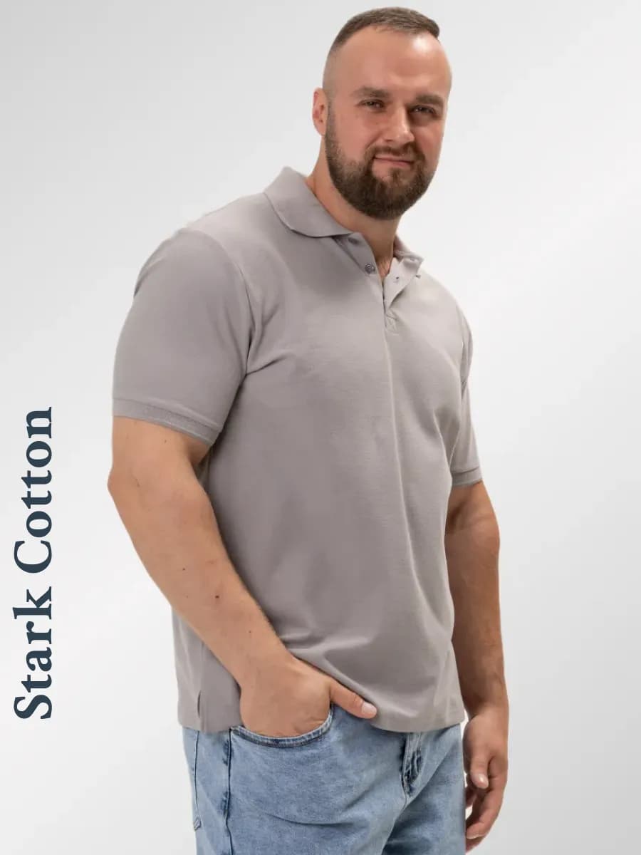 Футболка поло больших размеров с коротким рукавом