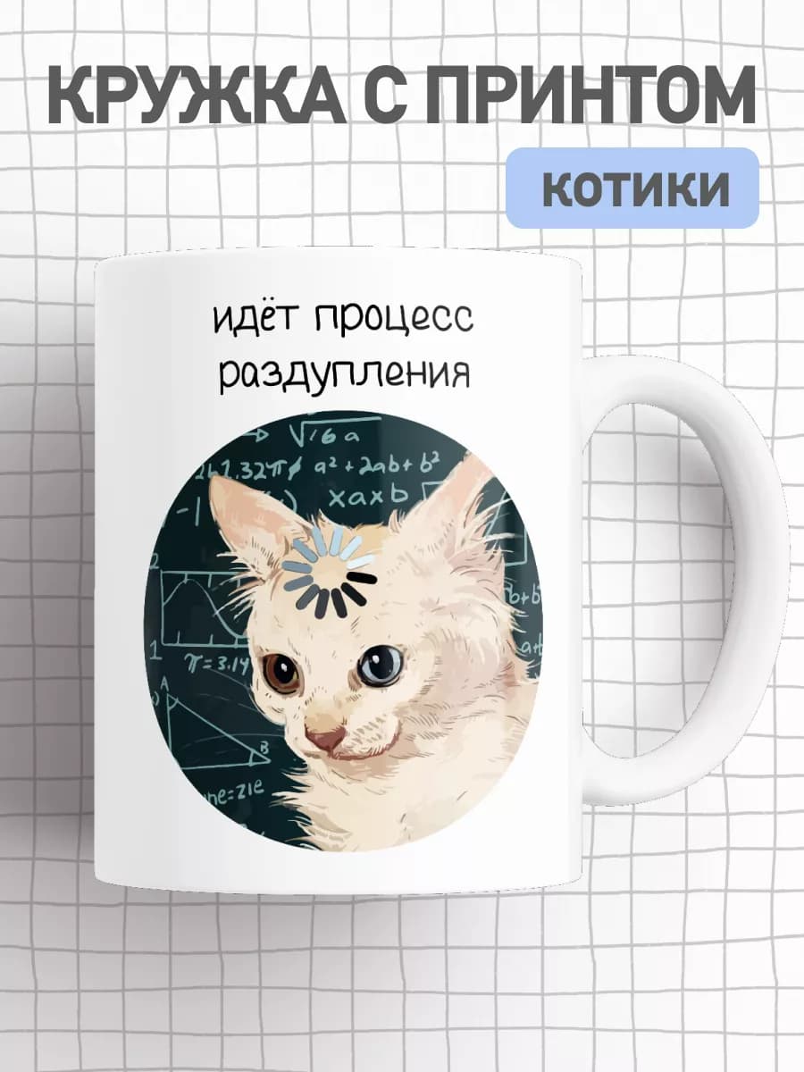 Кружка с приколом кот для чая и кофе подарок