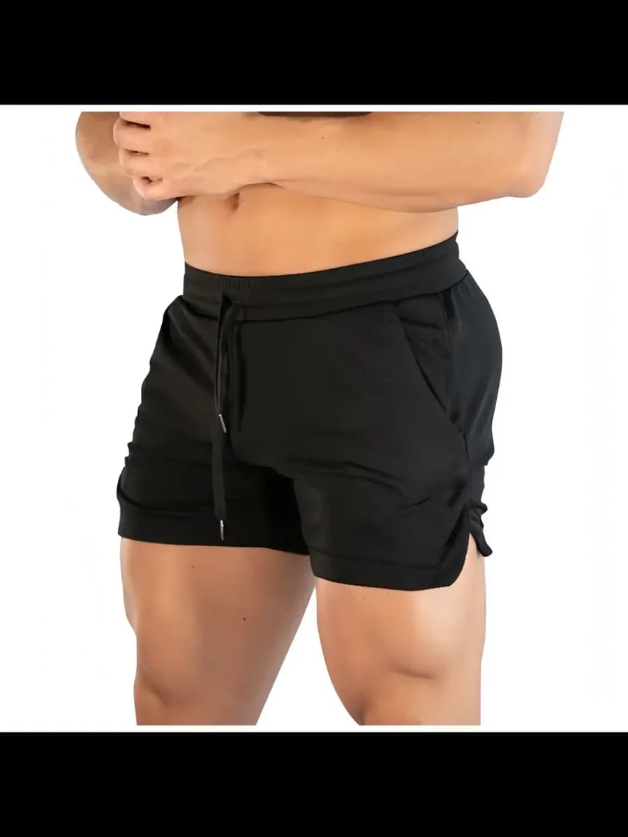 Короткие спортивные шорты с завязкой
