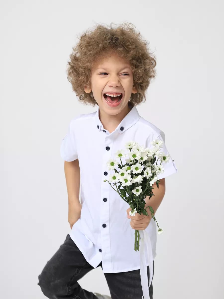 Рубашка с коротким рукавом школьная