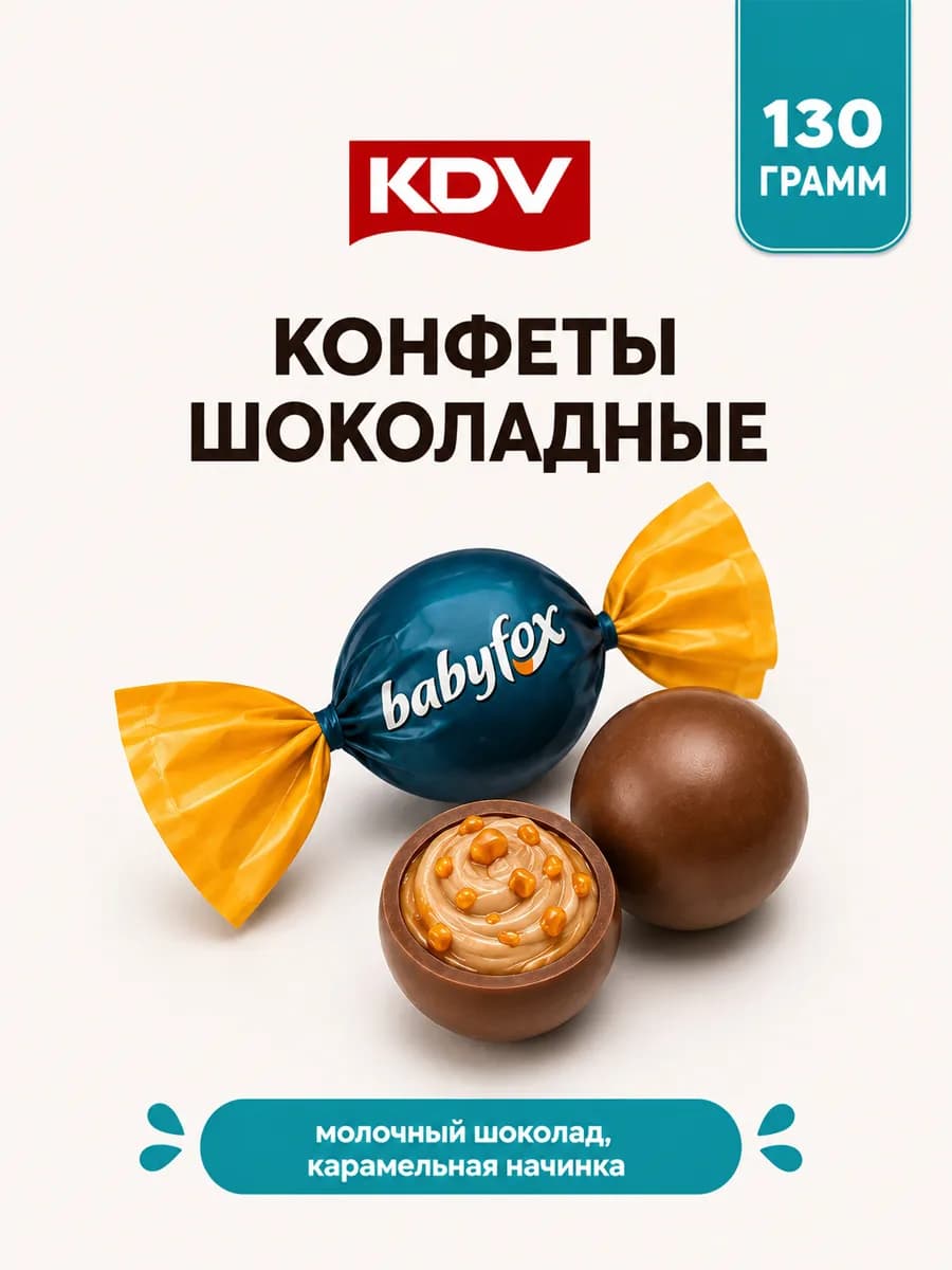 Конфеты шоколадные BabyFox с соленой карамелью