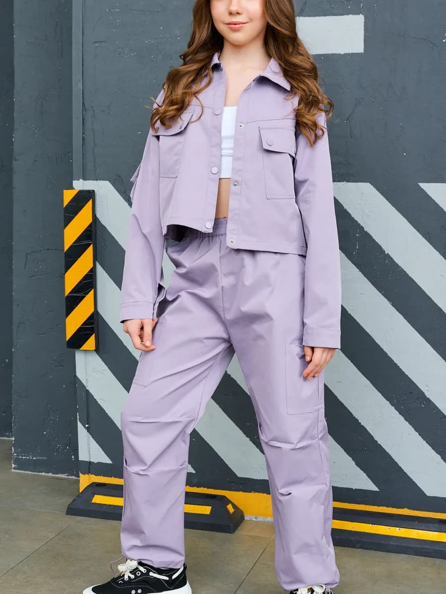 Летний костюм подростковый брючный с бомбером