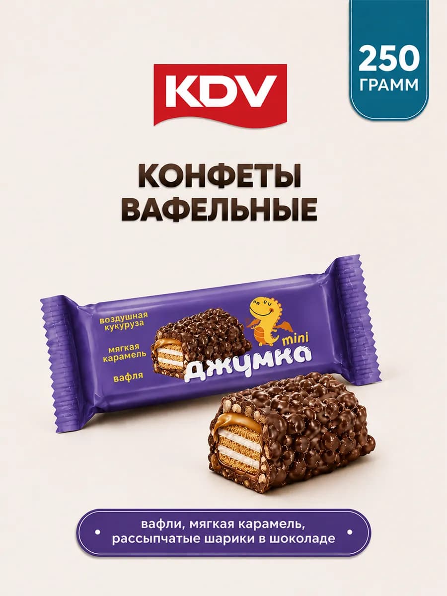 Шоколадные конфеты вафельные Джумка