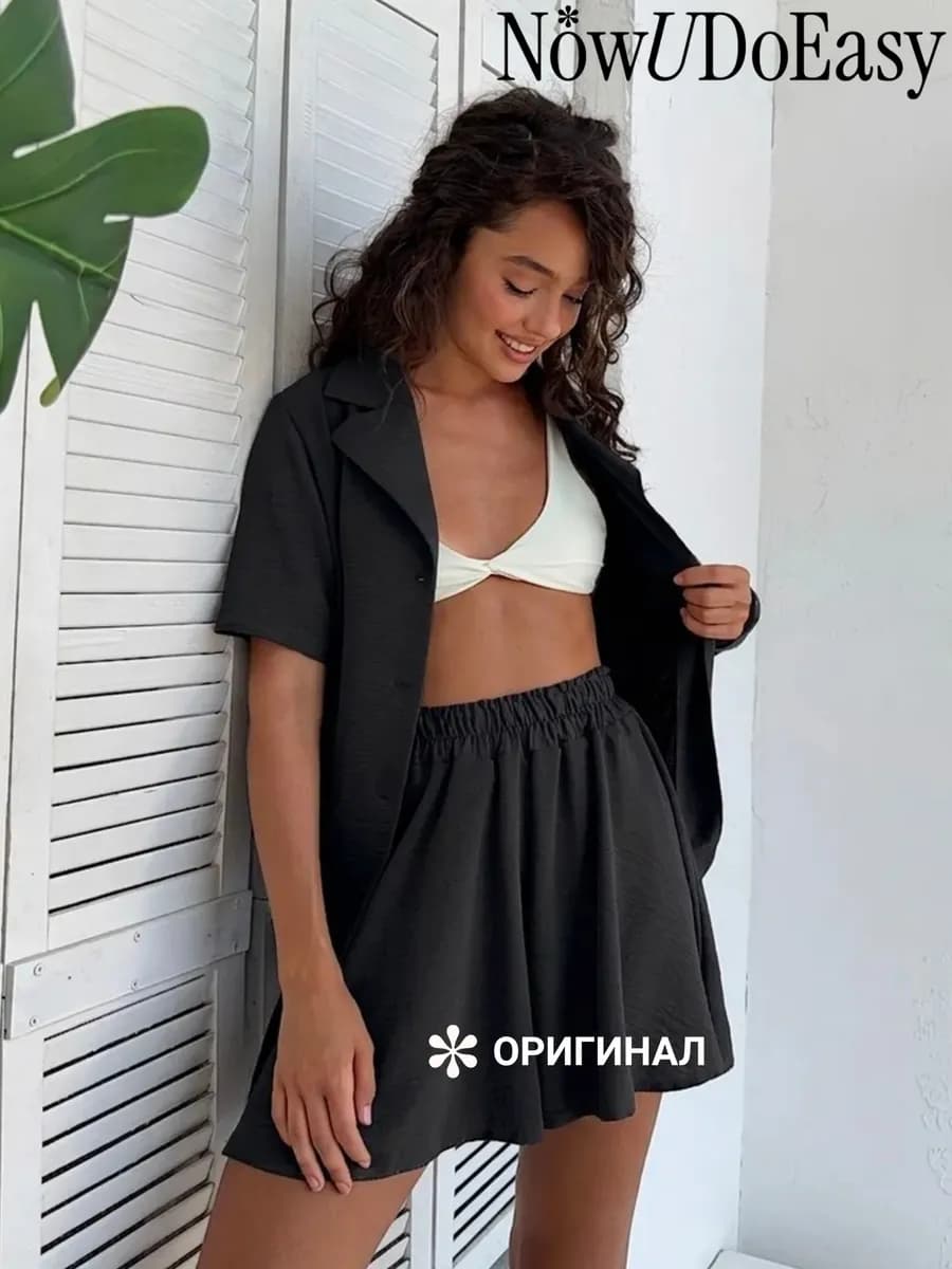 Костюм рубашка с шортами летний