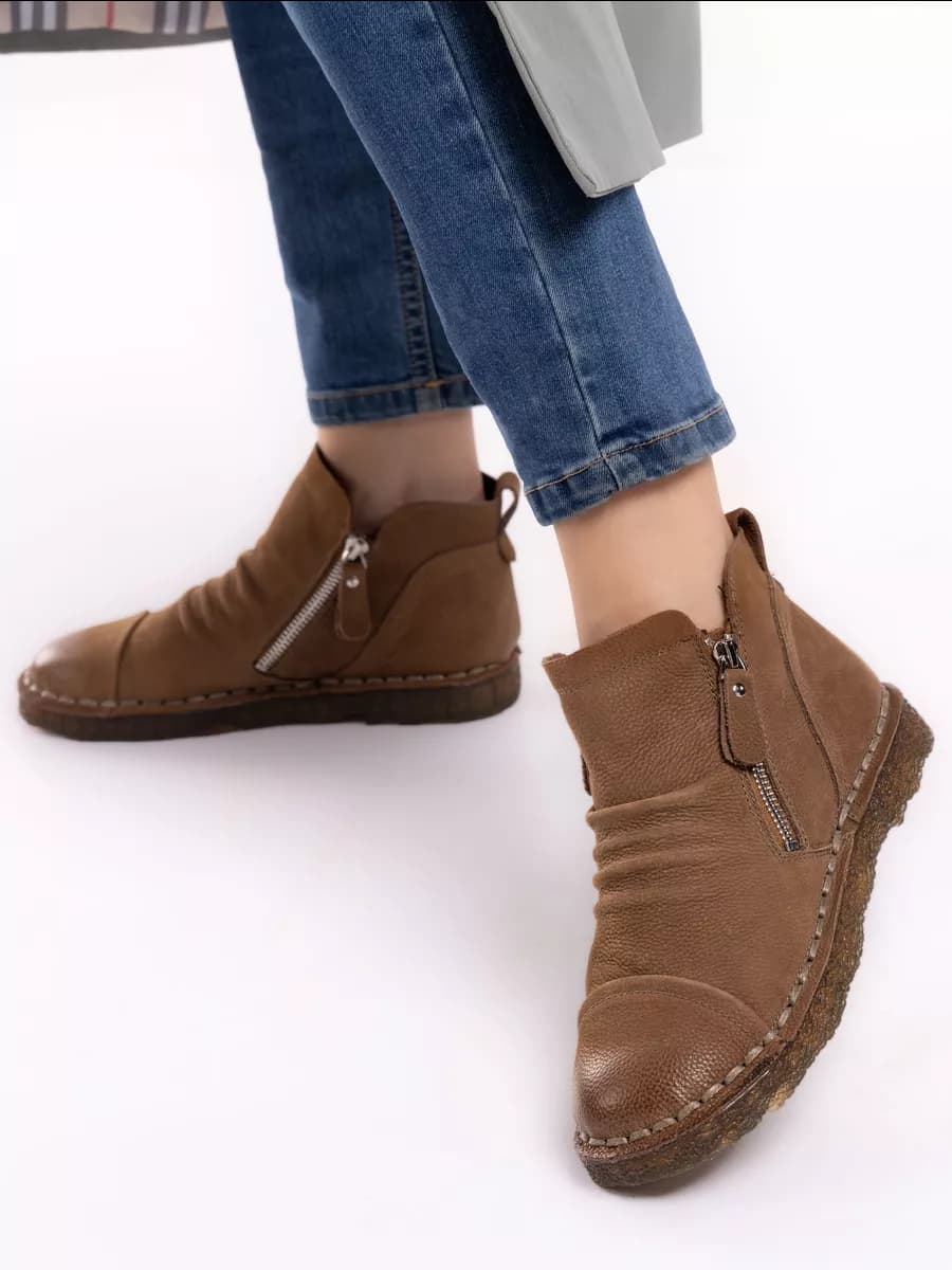 Ботинки женские демисезонные без каблука