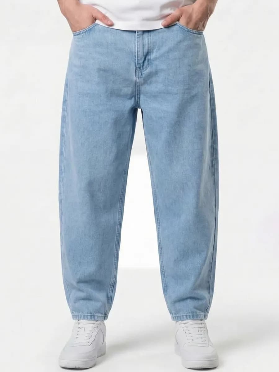 Джинсы бананы широкие