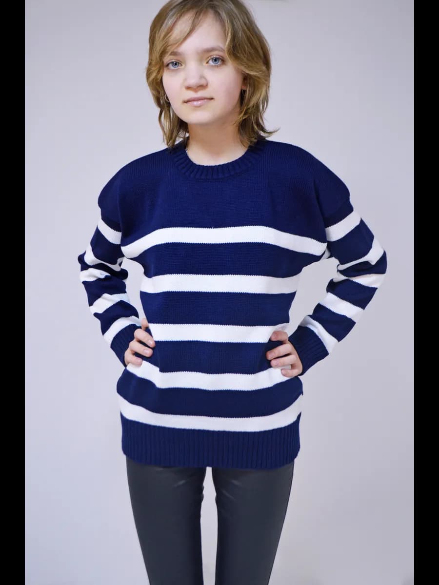 Свитер Джемпер вязаный Кофта полосатая