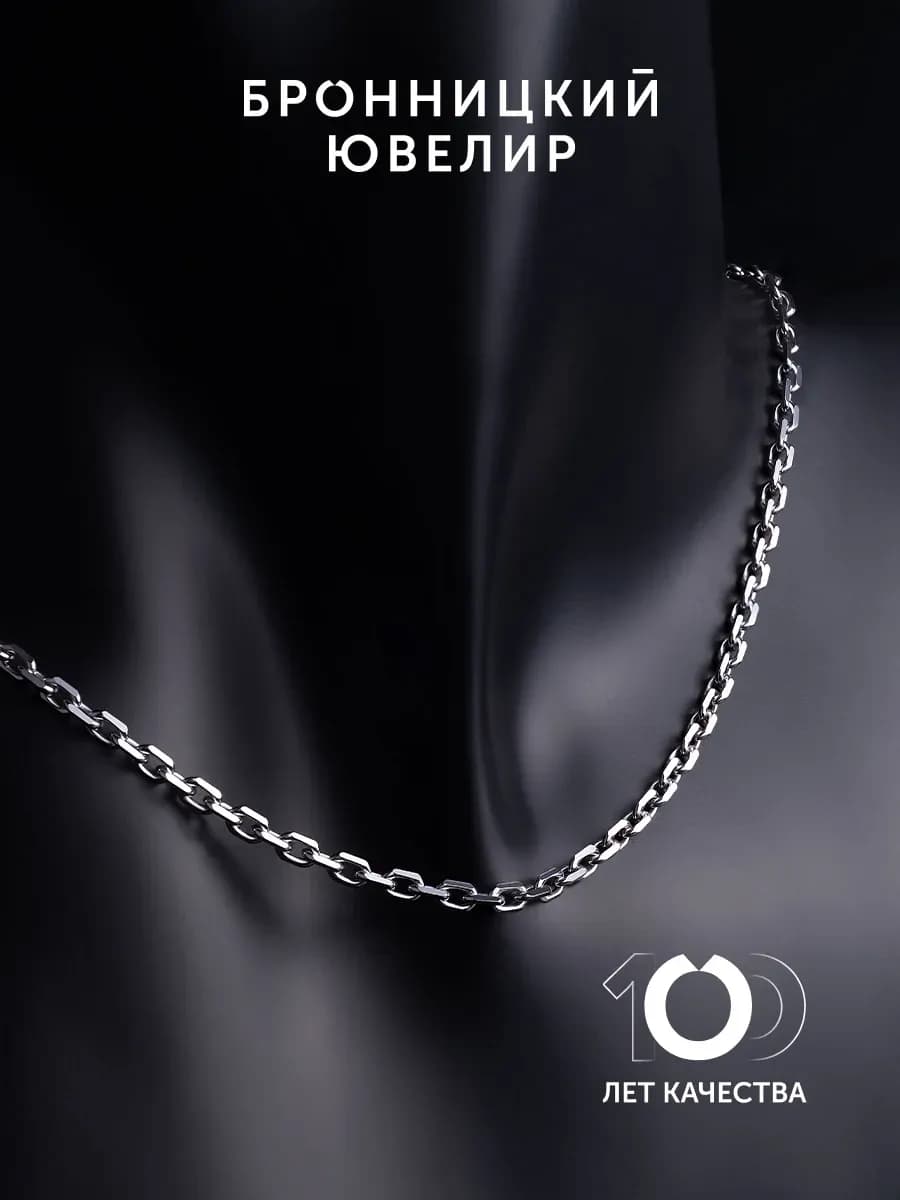 Серебряная цепочка на шею 925 пробы якорная