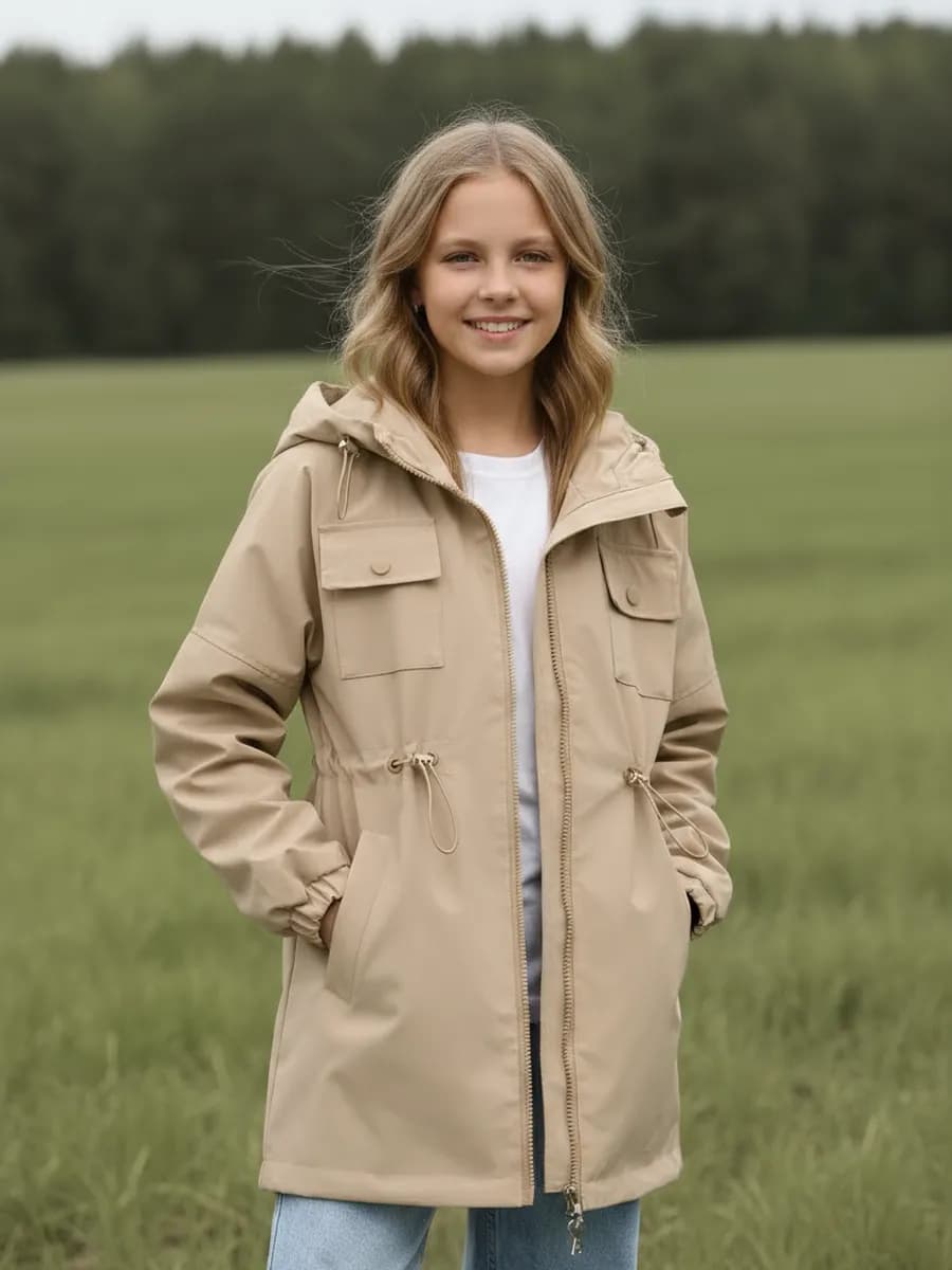Плащ для детей легкий подростковая куртка на осень