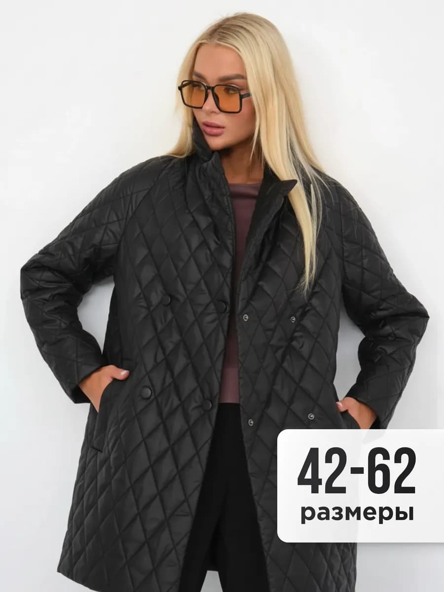 Куртка пиджак весенняя стежка с поясом черная