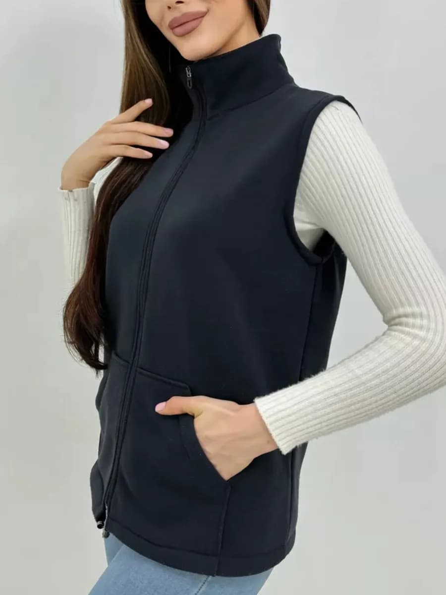 Жилетка женская флисовая утепленная больших размеров