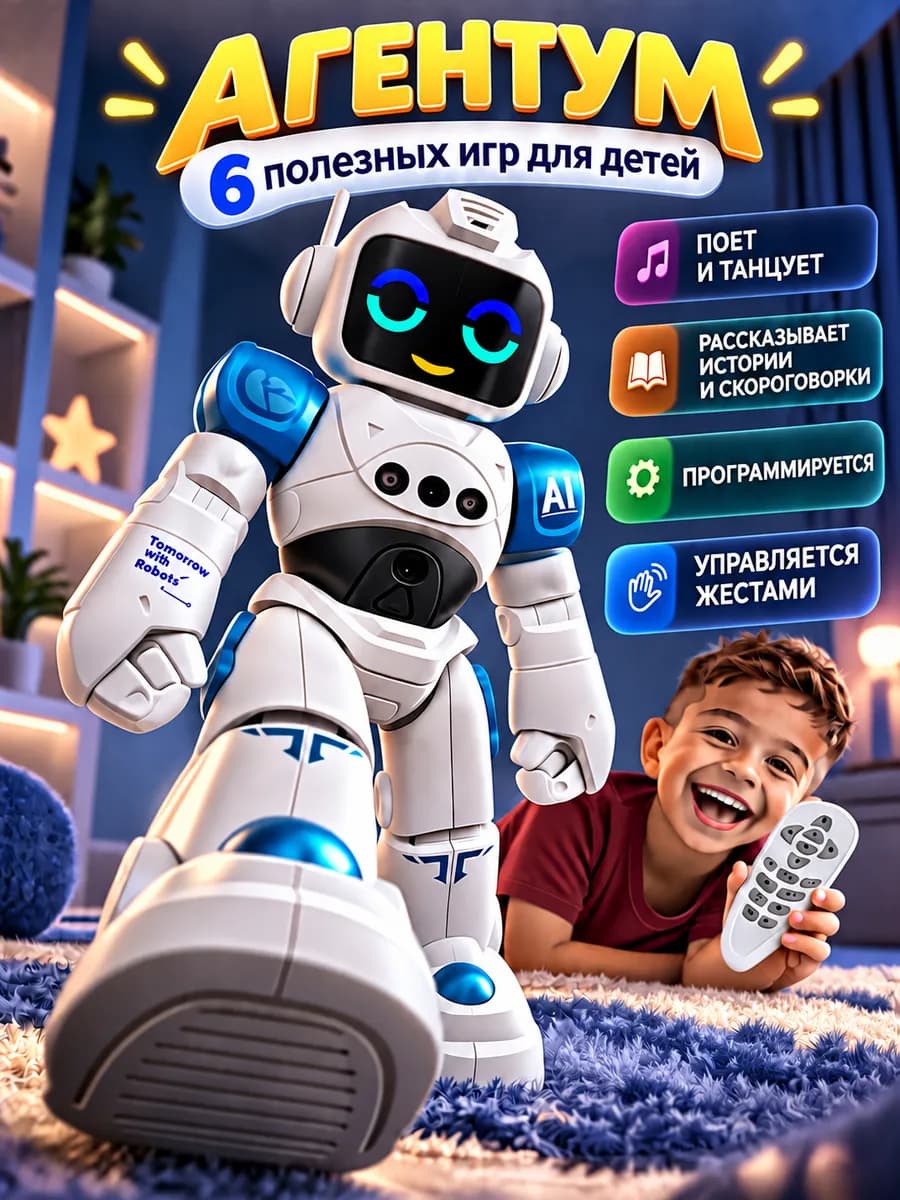 Робот игрушка умный на пульте управления для мальчика