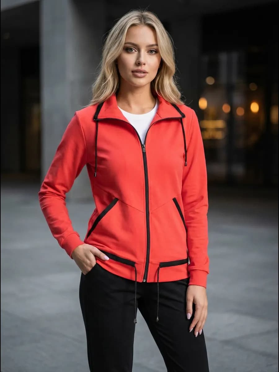 Спортивный костюм без начеса на молнии - фото 1