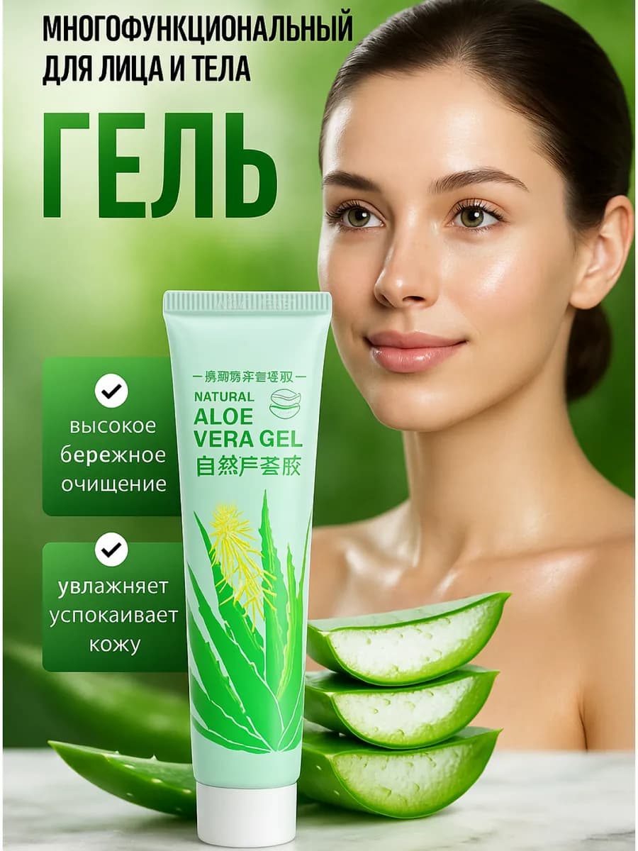 Гель для лица и тела алоэ вера