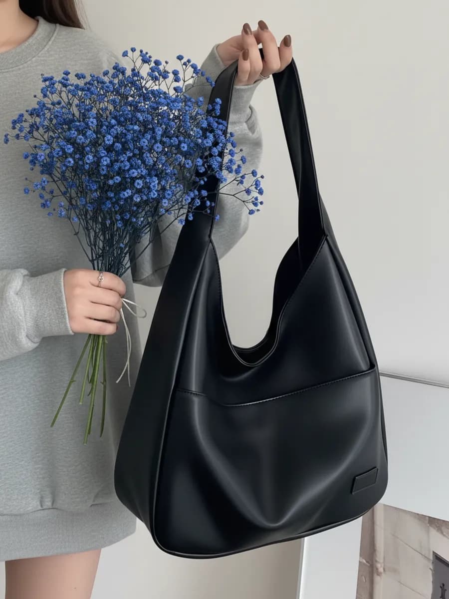 Сумка большая кожаная а4 на плечо тоут хобо