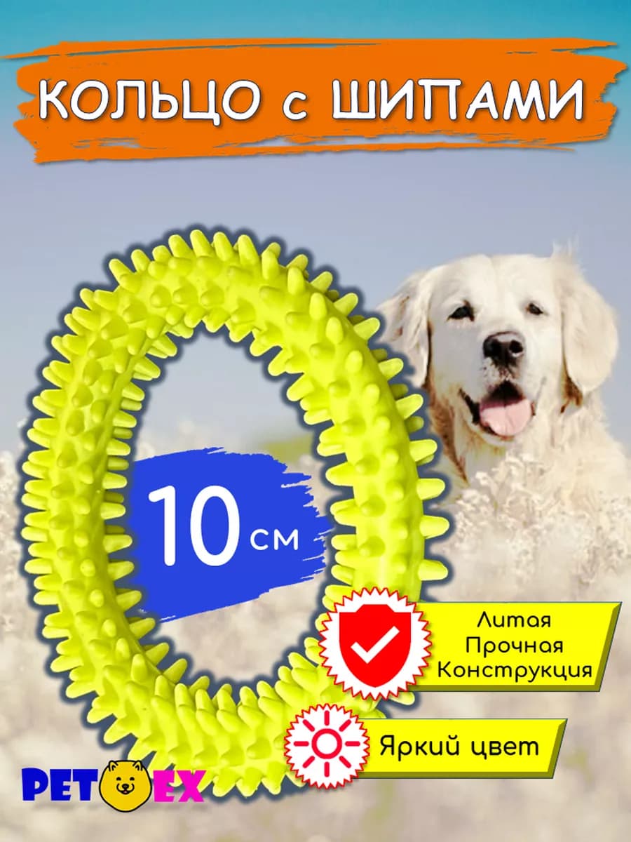 Кольцо для собак с шипами 10 см