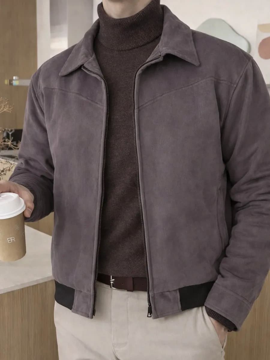 Куртка демисезонная замшевая